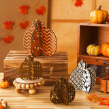 12 Pieces Fall Wooden Table Signs Pumpkin Wood Table Decor Autumn Tiered Tray Decor Thanksgiving Table Centerpieces Block Sign Farmhouse Fall Decorations for Home Party Decor Indoor Soaoo