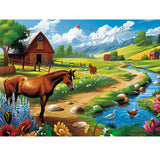 300 Pieces Puzzles for Adults Horse Puzzles Games Brain Teaser Thick Paper Animals Puzzles Pieces Fit Together Challenging Puzzles for Adult Children Elderly Gift Toy 20.5 x 15 in WSCXSC