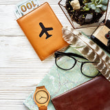 CUCOL Men's Bamboo Wooden Watch with Brown Cowhide Leather Strap Japanese Quartz Movement Casual Watches CUCOL