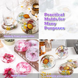 LET'S RESIN Extra Deep Coaster Resin Molds Silicone, Large 6 Cavity Silicone Molds for Resin, Round Silicone Coaster Molds for Epoxy Resin, Cups Mats, DIY Craft LET'S RESIN