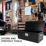 acylph Black Steel Heavy Duty Truck Tool Box Truck Storage Box for Pickup, Waterproof Tool Box Storage Organzer with Latch and Keys,30"x13"x10" acylph