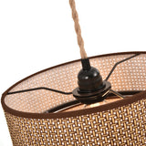 XININSUN Rattan Plug in Pendant Light Boho Wicker Lampshade Hanging Lights with Plug in Cord Plug in Chandelier for Bedroom Kitchen Dining Room Island XININSUN