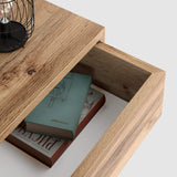 Mobili Fiver, Riccardo Floating nightstand, Rustic Oak, 17.7" x 9.8" x 6.1 ", Laminate-Finished, Modern Bedside Table, End Table, Italian Furniture Mobili Fiver