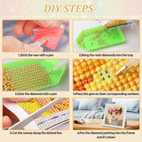 SENQAO Lion Diamond Art Kit for Adults with Frame Art and Crafts for Adults Ages 6-8 -10-12 Easy to DIY Diamond Art for Adults and Adult Beginners Home Wall Decoration 7.1x7.1inch SENQAO