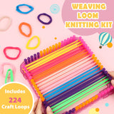 Weaving Loom Kit Toys Crafts Arts and Crafts for Girls Ages 6-8-12 Potholder Loops Toys for Girls and Adults - Knitting Loom Set Pot Holder Weaving Kits and Birthday Gifts for 7 9 10 11 Years Old ZMMB