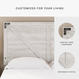 Signature Design by Ashley Shawburn Modern Farmhouse Headboard, Queen, Whitewash Signature Design by Ashley