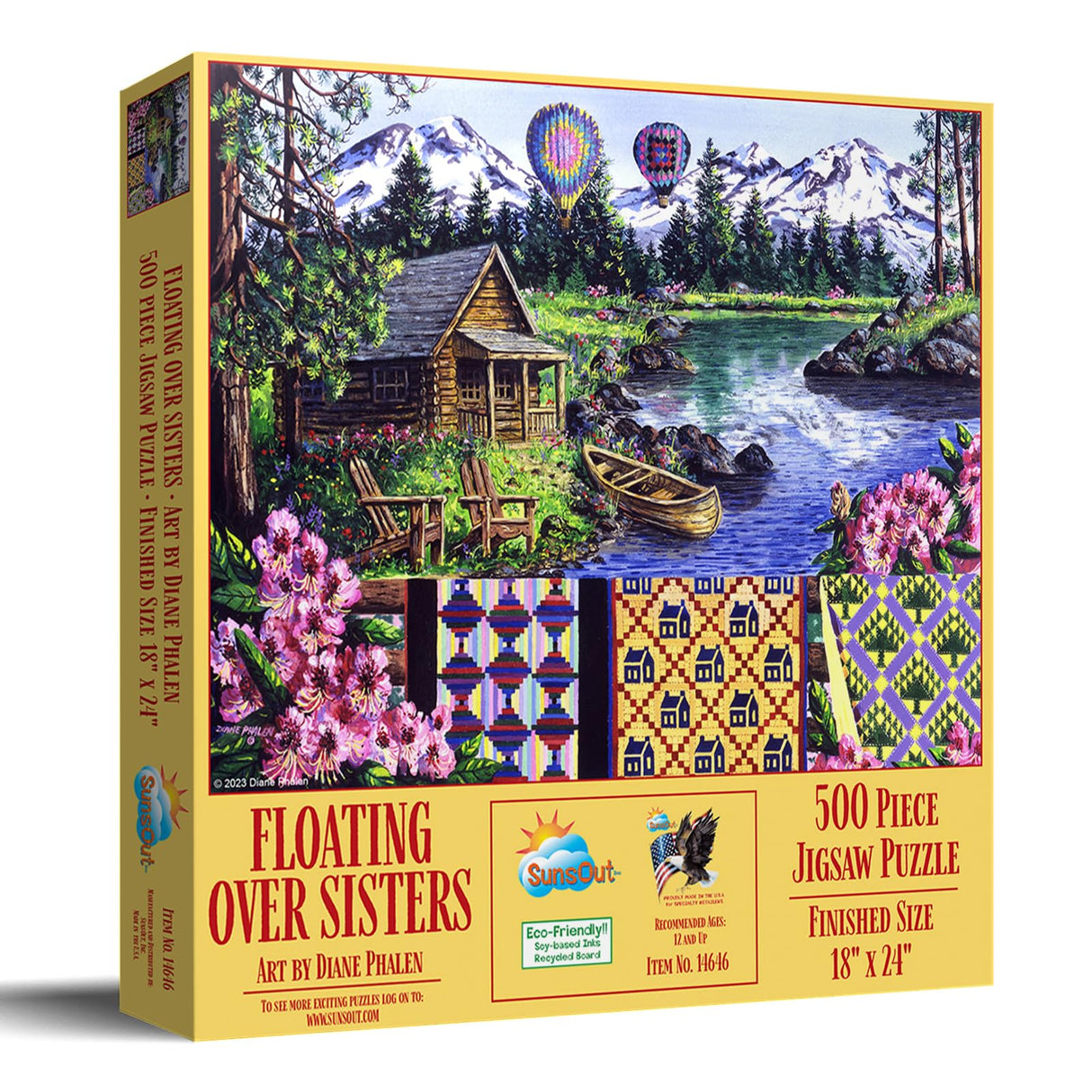 SUNSOUT INC - Floating Over Sisters 500-500 pc Jigsaw Puzzle by Artist: Diane Phalen - MPN # 14646 SunsOut