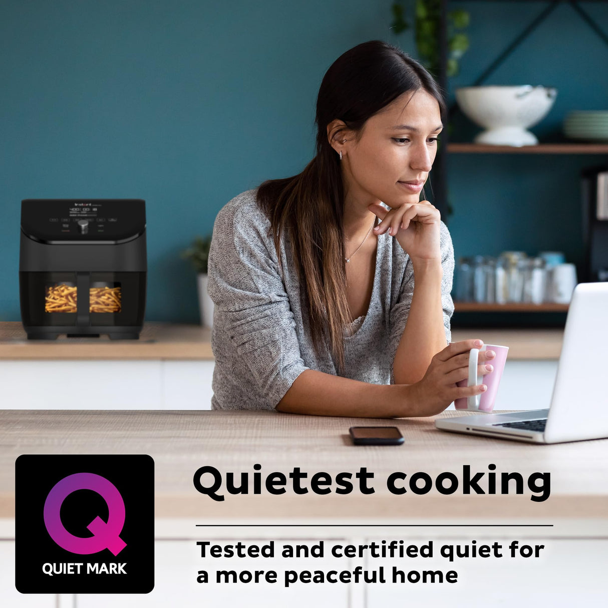 Instant Pot Vortex Plus 6QT ClearCook Air Fryer, Clear Windows, Custom Program Options, 6-in-1 Functions, Crisps, Broils, Roasts, Dehydrates, Bakes, Reheats, from the Makers of Instant Pot, Black Instant Pot