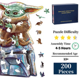 Wooden Puzzles for Adults, 200 Pieces Uniquely Irregular Animal Shaped Wooden Jigsaw Puzzles, Creative Gift for Teenagers and Adults, 7.9x11.8 Inch WHJSG