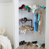 Rubbermaid Cleverstore 42 Quart Stackable Plastic Storage Bin with Lids for Garage, Closet, and Classroom, Clear, 4 Pack Rubbermaid