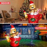 6 FT Christmas Inflatables Outdoor Decorations, Cute Gingerbread Man Christmas Inflatable, Inflatable Christmas Yard Decorations with Built-in LED Lights Annzoe