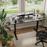 Furmax Electric Height Adjustable Standing Desk Large 63 x 24 Inches Sit Stand Up Desk Home Office Computer Desk Memory Preset with T-Shaped Metal Furmax