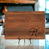 Personalized Cutting Board for Kitchen, Couple, Men, Women, Parent Gift, Custom Names Wood Chopping Board or Sign, Walnuts, Beautiful Wedding, Bridal Shower, House Warming, Engagement, Registry Gifts 7th Hill