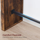 MAHANCRIS Bar Table, 35.4" Counter Height Pub Table, Industrial Rectangular Hightop Table, Kitchen Dining Bar Height Tables with Footrest, for Narrow Space, Rustic Brown and Black BTHR1901 MAHANCRIS