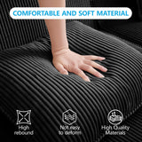 81.1" Modular Loveseat Sofa,Boneless Sectional Couch,Deep Seat Comfy Cloud Couch Sofa for Living Room Bedroom,No Assembly Required,Corduroy HUMEHA