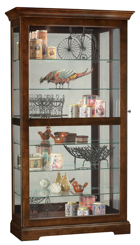 Howard Miller Tyler Curio Cabinet II - Hardwood Cabinet Wood Finish Home Decor Glass Display Cabinet Sliding & Lockable Glass Door - Storage Cabinet for Living Room, Bedroom or Dining Room Howard Miller
