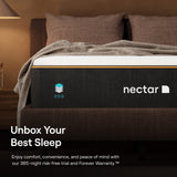 Nectar Premier Copper 14" King Mattress - Medium Firm Gel Memory Foam Mattress - 5 Layers of Comfort - Triple Action Cooling Tech - 365-Night Trial - Forever Warranty,White Nectar