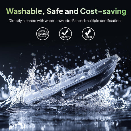 ELEGOO Water Washable ABS-Like 3D Printer Resin Ceramic Grey 1000g, High Performance, Durable, Low Odor, 3D Resin for 405nm MSLA LCD DLP Resin 3D Printers ELEGOO