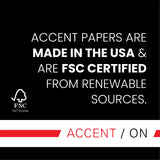 Accent Opaque White Printer Paper, 8.5” x 11” 28lb Bond/70lb Text Copy Paper – 500 Sheets (1 Ream) – Premium Computer Paper with Smooth Finish, 97 Bright, 104gsm – Multipurpose White Paper – 109363R Accent