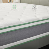 Novilla Twin Mattress 12 Inch Hybrid Mattress in a Box, Innerspring Mattress with Gel Memory Foam for a Cool Sleep, Pressure Relief, Medium Firm Mattress with Pillow Top, Groove Novilla