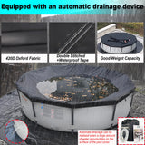SIHAIAN 20 Ft Pool Cover, with Automatic Drain Round Pool Cover, One-Piece Quick Installation and Removal Above Ground Pool Cover, Preventing Waterlogging, UV Protected Solar Swimming Pool Cover SIHAIAN