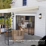 Outsunny 10' x 10' Outdoor Pergola Canopy, Metal Patio Canopy with Weather-Resistant Fabric and Drainage Holes for Backyard, Garden, Porch, Beach, Cream White Outsunny