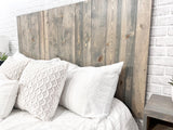 Barn Walls Gray Fog Headboard, Rustic Design, Solid Wood Headboard, Floating Panels, Wall Mount, Adjustable Height, Easy Assembly, King Size Barn Walls