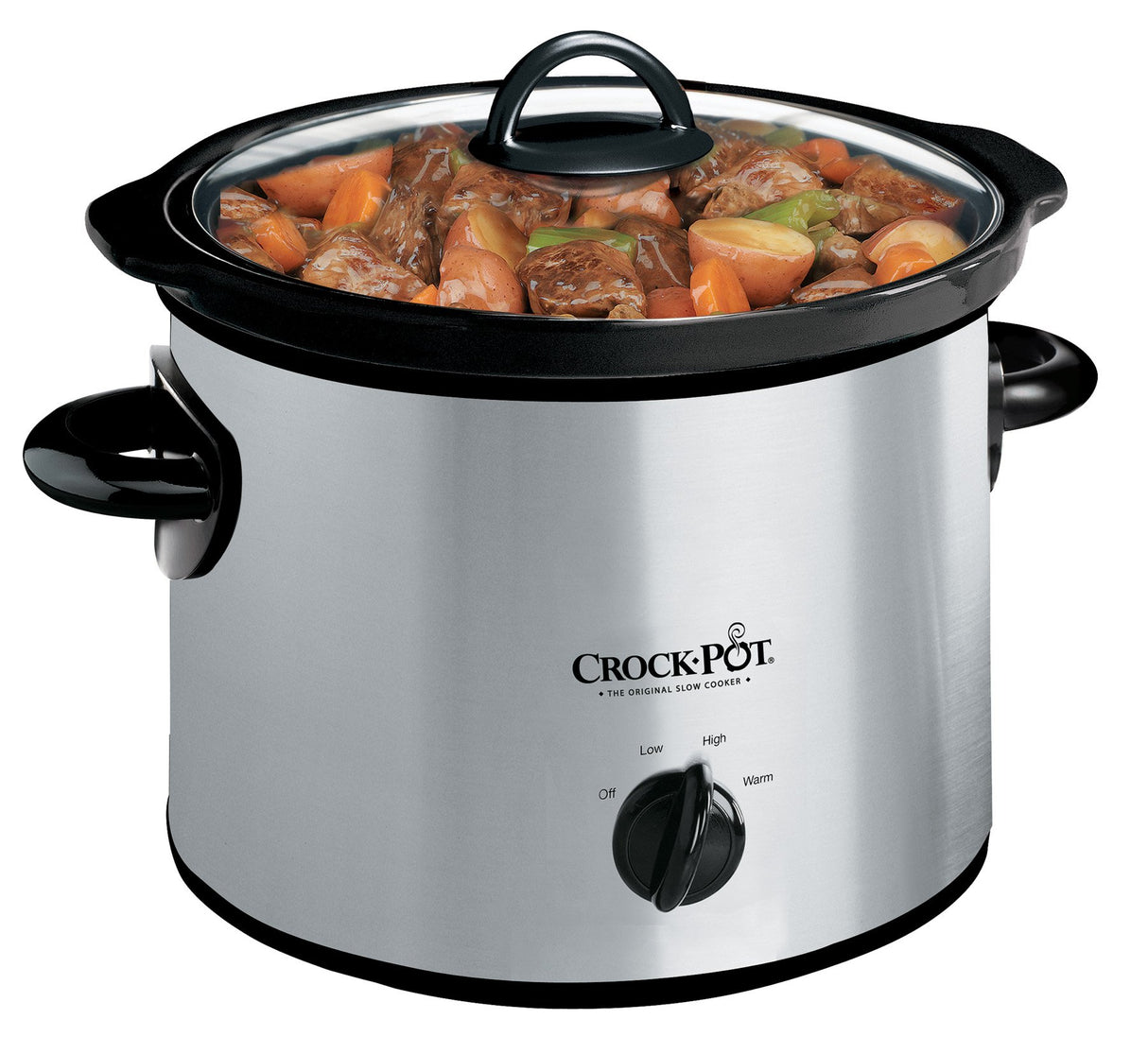 Crockpot Manual 3-Quart Slow Cooker, Silver Crock-Pot