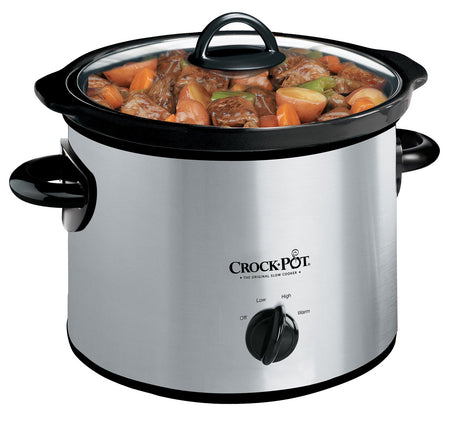 Crockpot Manual 3-Quart Slow Cooker, Silver Crock-Pot