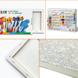 JOOZ Paint by Numbers Kit for Adults with Frame, Landscape Paint by Numbers for Adults, Moon Lake Paint by Number with Easel, DIY Acrylic Oil Painting Kit for Home Wall Decor 8 x 12 Inch JOOZ