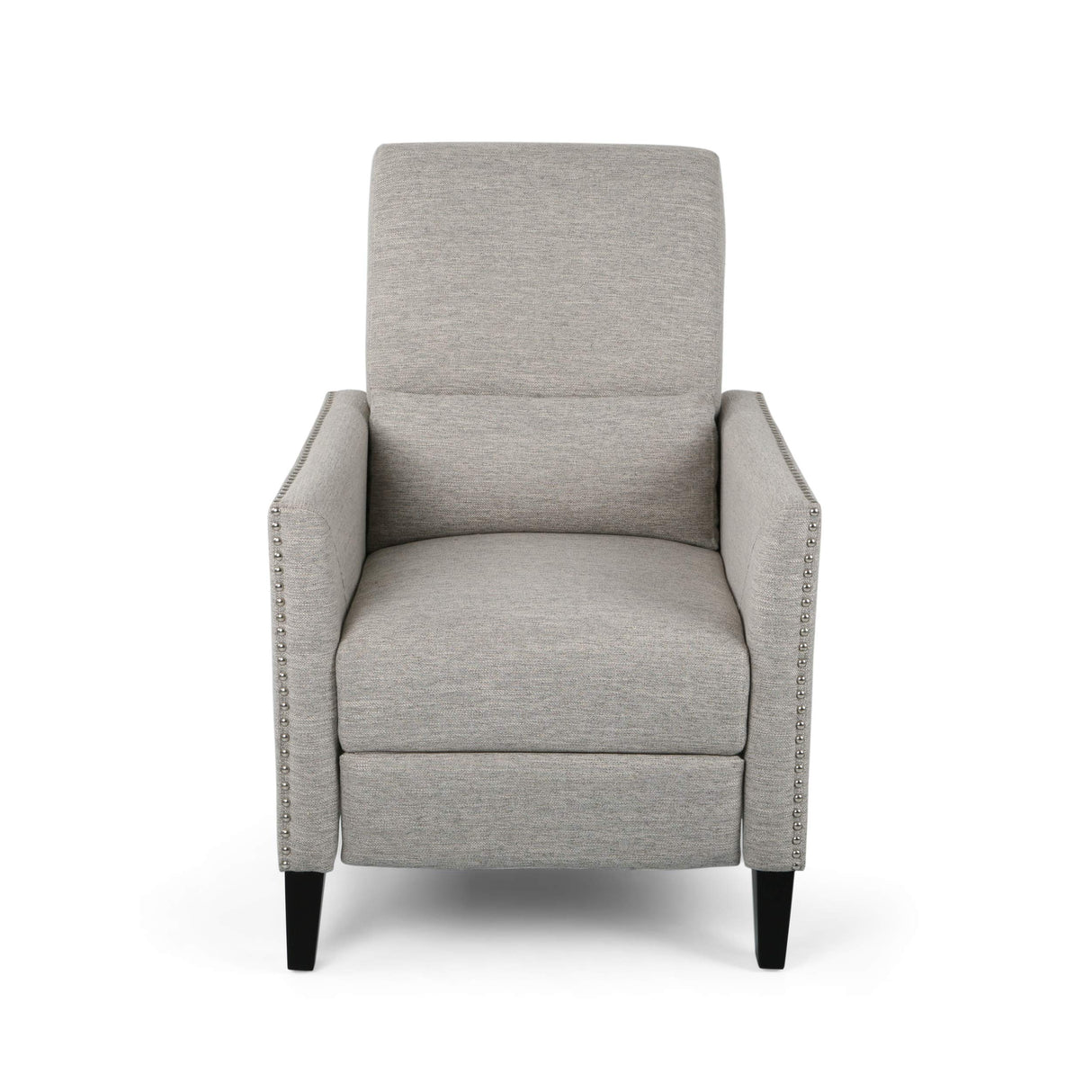 Christopher Knight Home Alexis Contemporary Fabric Push Back Recliner, Light Gray, Dark Brown Christopher Knight Home