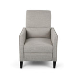 Christopher Knight Home Alexis Contemporary Fabric Push Back Recliner, Light Gray, Dark Brown Christopher Knight Home