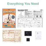 ROKR Wooden 3D Puzzles for Adults Violin, Musical Instrument Model Kit 3D Puzzles for Teens and Kids to Build, Desk Decor/DIY Hobbies/Gifts for Family and Friends (Violin) ROKR