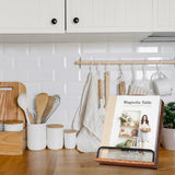 Beautiful Cookbook Stand for Your Kitchen Counter - Solid Wood Stand Easily Keeps Cook or Recipe Books Open for Convenient Cooking - Perfectly Fits Your iPad/Tablet and Enhances Any Kitchen Decor ZICOTO