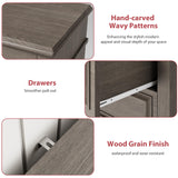 Jocoevol Farmhouse Dresser for Bedroom 9 Drawer Dresser with Deep Drawers, Tall Grey Big Large Wooden Chest of Drawers for Living Room, Hallway, Entryway (Grey, 9 Drawer) Jocoevol