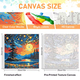 Framed Paint by Numbers Kit for Adults Beginners & Kids Ages 8-12, Starry Night Acrylic Easy Paint by Number with Frame, Watercolor Paint by Number Kits on Canvas Framed (10 * 10 Inch, without Easel) Offito