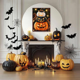 bleihum Pumpkin Diamond Art Kits for Adults- 5D Diamond Painting Kits for Adults, Halloween Gem Painting Kit for Home Wall Decor Gifts(12x16inch) bleihum