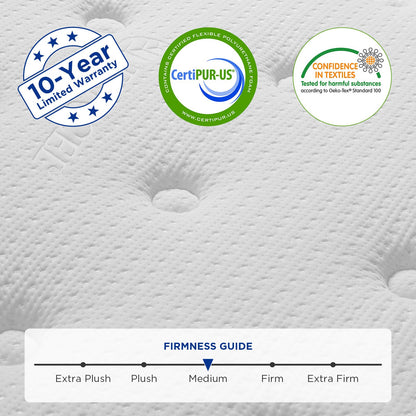 Mubulily Queen Mattress,10 Inch Hybrid Mattress in a Box with Gel Memory Foam Mattress,Individually Wrapped Pocket Coils Innerspring Mattress,Pressure Relief,Back Pain Relief,CertiPUR-US.