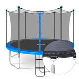14FT Trampoline Enclosure Net with Universal Trampoline Replacement Enclosure Poles and Hardware (Only fit for 14FT Trampoline with 6 Poles) Zoomster