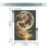 NDNXYXGS DIY Moonlight Diamond Art Kits for Adults,5D Moon Diamond Painting Kit for Beginner,Full Round Gem Art Paint by Diamond for Home Wall Decor,Gift for Woman.(Moonlight) NDNXYXGS