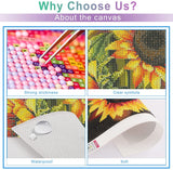 DIY 5D Diamond Painting Kits for Adults Full Drill Embroidery Paintings Rhinestone Pasted DIY Painting Arts Craft for Home Wall Decor（Sunflower in The Sunset） Kemladio