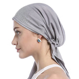 Sweat Wicking Skull Cap Beanie Helmet Liner Quick Dry Bandana Head Wrap Bicycle Head Pirate Scarf Gray Ylucky