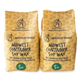 American Soy Organics - 100% Midwest Soy Container Wax Beads for Candle Making, 10 lb Bag American Soy Organics
