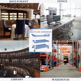 AQNIEGEP Utility Carts with Wheels Rolling Cart Commercial Kitchen Cart Large Food Service Cart Heavy Duty, 600 Lbs Load Capacity, Lockable Wheels, Rubber Hammers AQNIEGEP