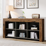 Tribesigns Industrial Rustic 6-Cube Horizontal Bookcase for Home & Office Tribesigns
