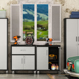 OPTYMIRA Metal Mobile Tool Storage Cabinet with Wheels,Heavy Duty Rolling Tool Cabinets for Garage,Metal Storage Cabinets with 2 Locking Doors and 1 Drawer,Assembly Required OPTYMIRA