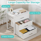 BOLUO Closet Drawers White 3 Drawer Dresser for Closet Organizers and Storage Bedroom Dorm Modern BOLUO