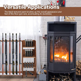 Wooden Gun Rack with Holder, Indoor Floor Standing Rifle Rack, Gun Display Storage for Home or Garage Storage, Holds 10 Long guns and 8 handguns(Walnut) Lineshading