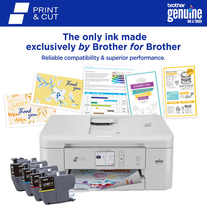 Brother Print & Cut MFC-J1800DW Wireless Color All-in-One Inkjet Printer with Automatic Paper Cutter | Includes 4 Month Refresh Subscription Trial(1), Amazon Dash Replenishment Ready