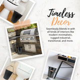 Autumn Alley Farmhouse Bathroom Trash Can - Decorative Rustic Black Trash Can Bucket with Wooden Handle for Bathroom, Bedroom, Office, Kitchen, Western Country Home Décor, 2 Gal., Matte Black Autumn Alley